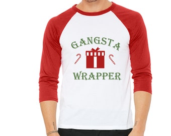 Gangsta Wrapper Holiday Tee, Gangster Rapper Tee, Funny Christmas Tee Shirt,