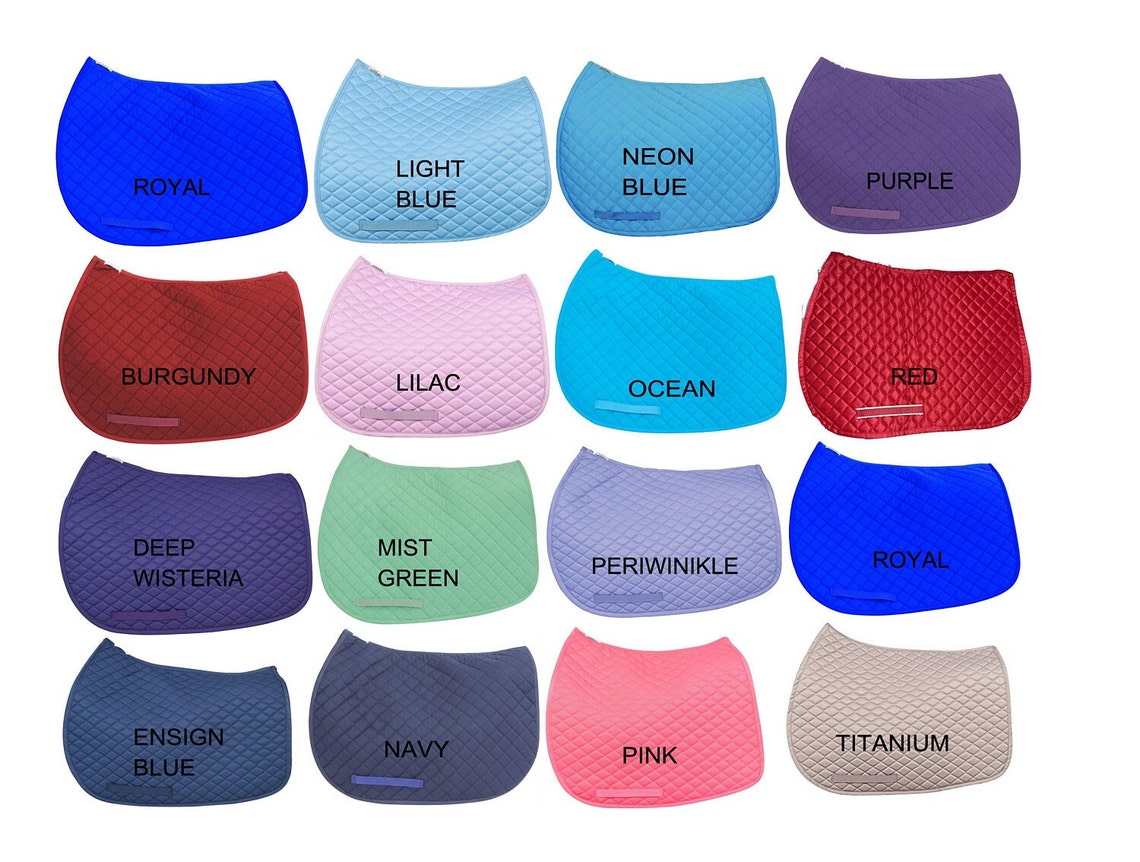 Personalized Saddle Pad English All Purpose Saddle Pad Etsy