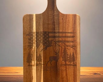 Country Cutting Board With Handle
