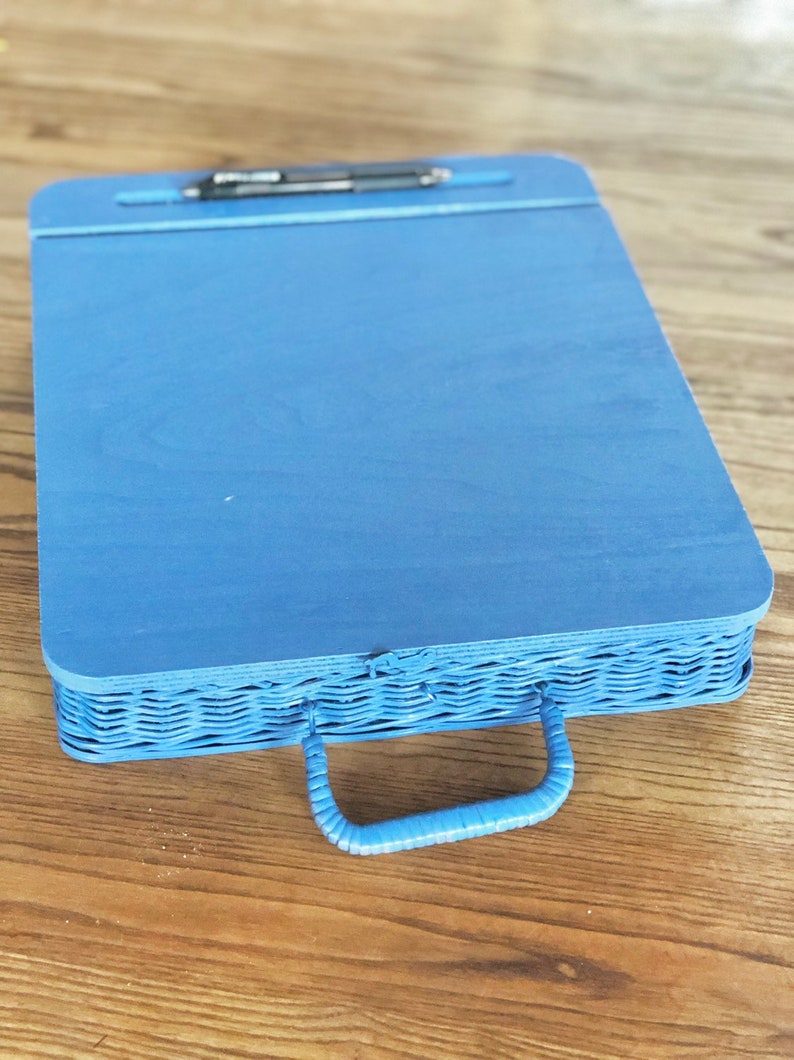 Vintage Lap Desk Wicker Portable Writing Shabby Chic