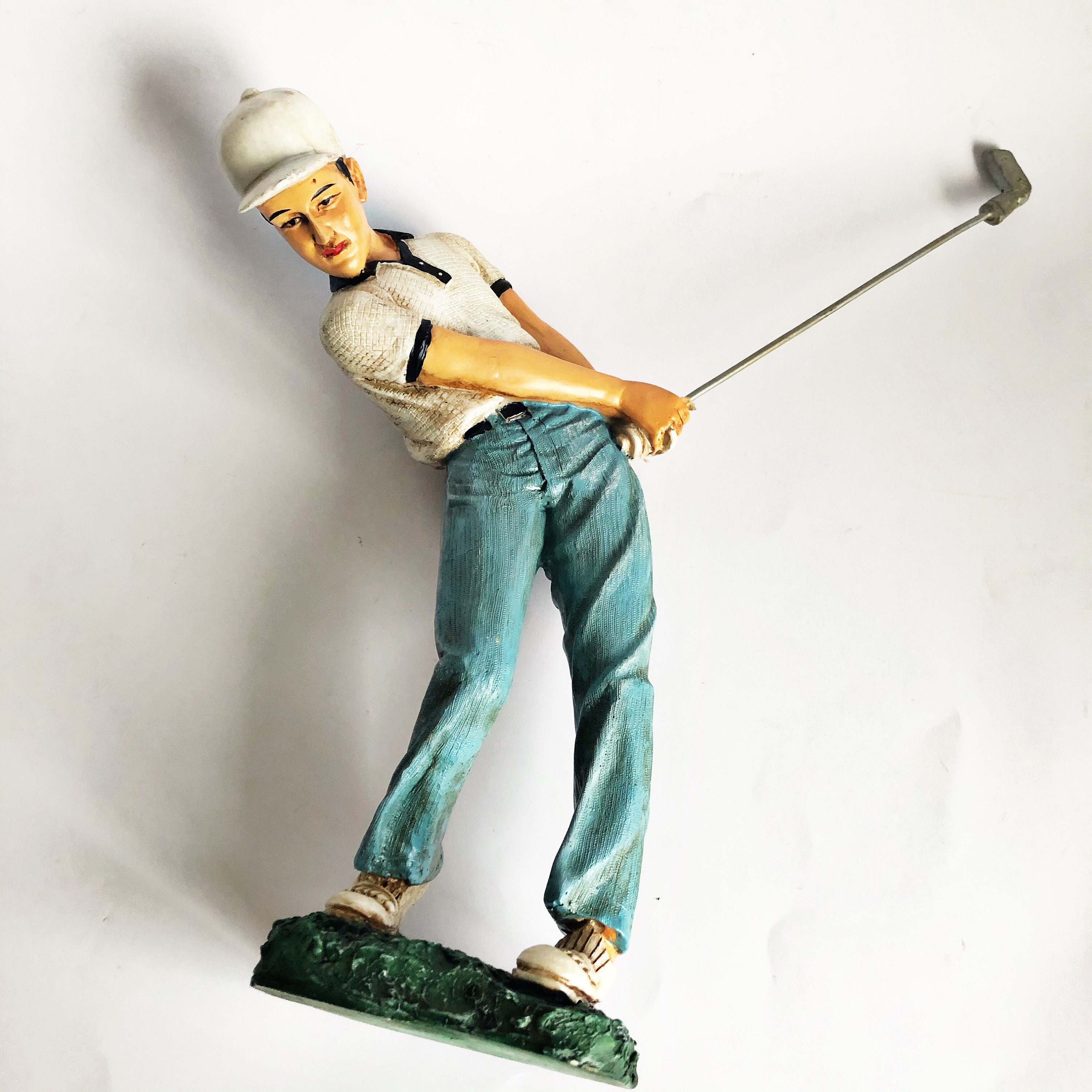 Golfer Figurine Vintage Golf Gift for Him Etsy