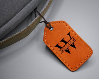 Custom Logo Leather Luggage tag, Personalized luggage tag, Travel gift, Wedding travel gift, Wedding gift, Easter Gifts