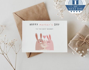 Mothers Day Card Gift for Mom, Card Gift For Mother, Card for Grandma, Mom Birthday, Card for Wife, Best Mommy, Happy Mothers Day to Mom