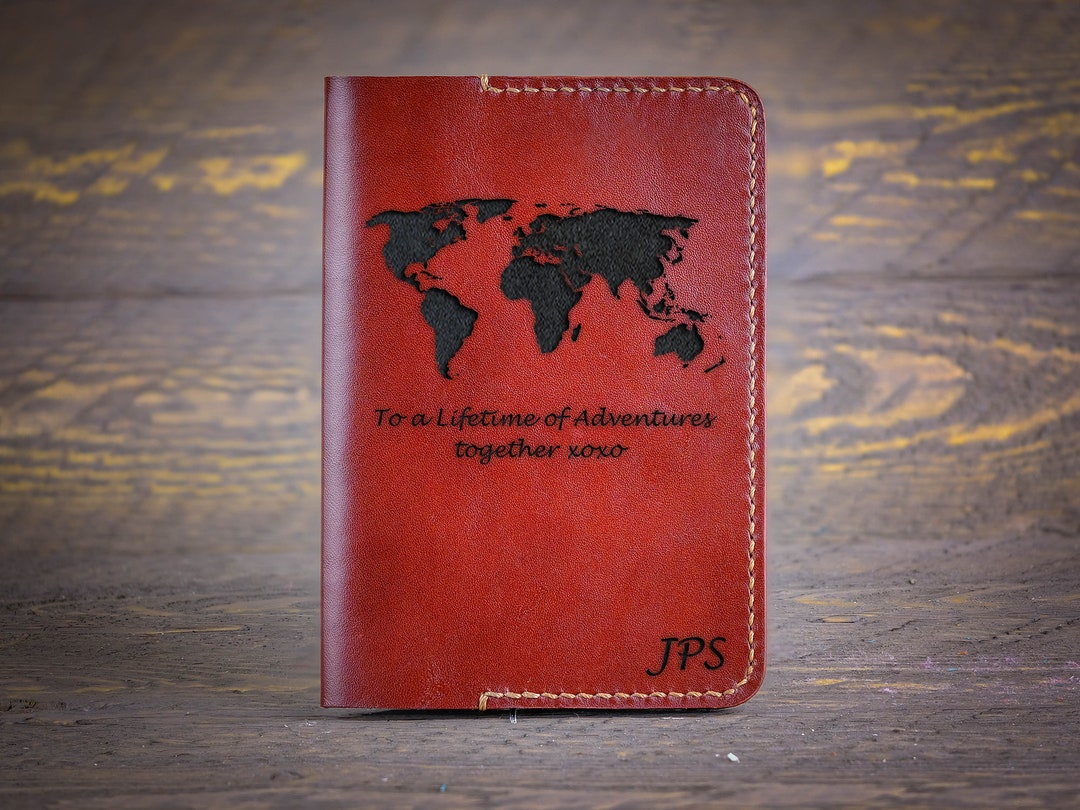 Personalized Leather Passport Holder, Custom Passport Holder, Custom