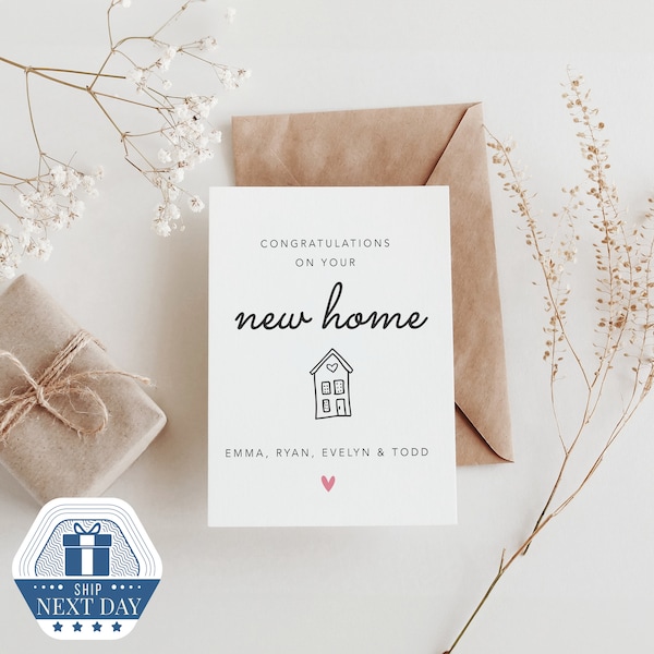 Housewarming Card, New Home Gift, Moving Day card, Greeting Card from Real Estate Agent, New Home Card, Congratulations Housewarming Gift