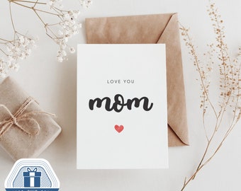 Mom Birthday Card, Mothers Day Gift, Personalized Gift For Mom, Card for Grandma, Mom Birthday, Best Mom, Love You Mom