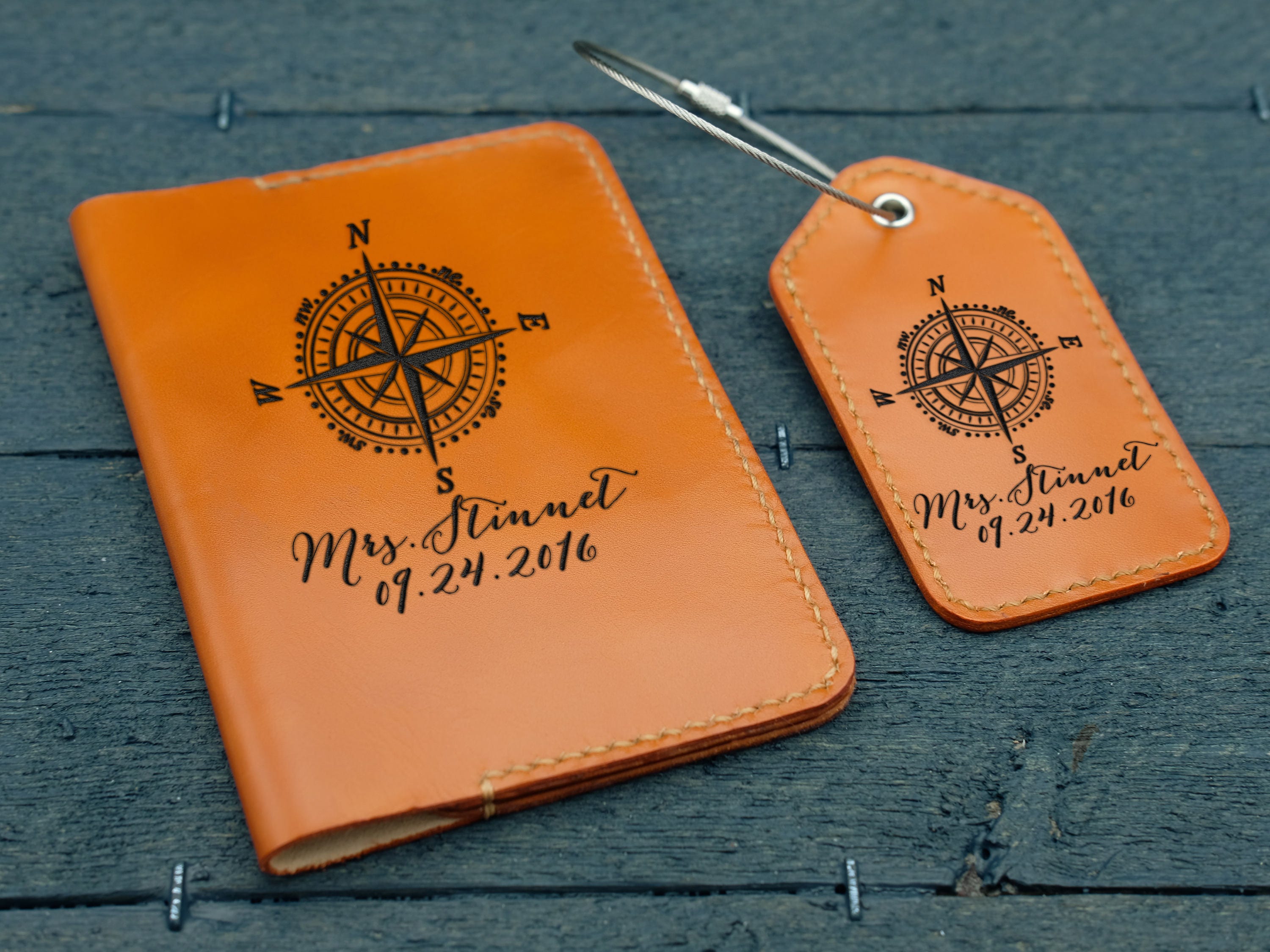 matching passport cover and luggage tag