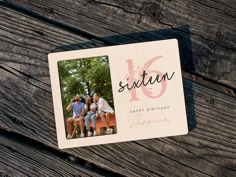Personalized Sweet Sixteen Photo Frame | 16th Birthday Gift - Etsy