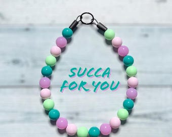 SUCCA for you, spring, beaded dog collar, slip on collar, lightweight, waterproof, colorful