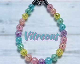 Vitreous Beaded Dog Collar: Colorful Slip-On Style