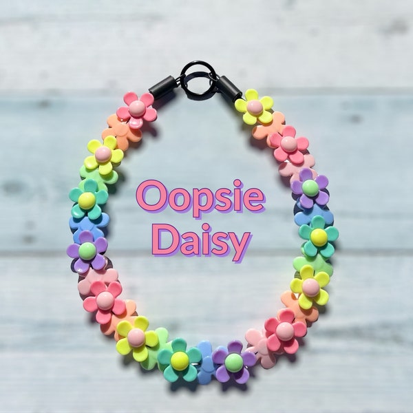 Oopsie Daisy, collier de perles florales, collier de fleurs pour chien, collier de perles florales pour chien, léger, imperméable, à enfiler, collier décoratif