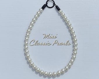 Mini Cream Pearl Beaded Dog Collar: Slip-On Cat Collar