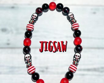 Halloween Villain Beaded Dog Collar, Spooky Season