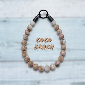 Coco Beach, dog bead collar, mini size beads, slip on, cat collar, small dog collar, lightweight, waterproof