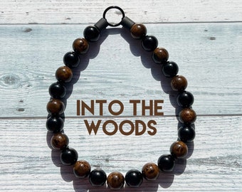 Into the Woods Beaded Dog Collar: Slip-On Style, Waterproof