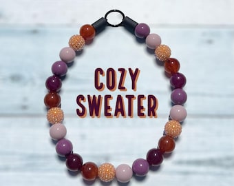 Cozy Sweater Beaded Dog Collar: Waterproof Acrylic Dog Pearls