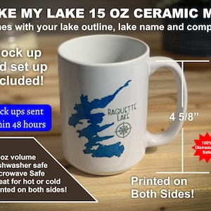 Make My Lake Custom 15 oz Sublimated Ceramic Mug