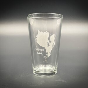 Sebago Lake - Maine Lake Life - Laser engraved pint glass