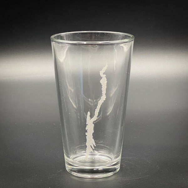 Lake George New York - Laser engraved pint glass