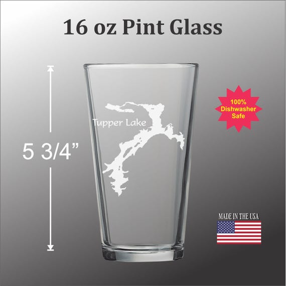 Tupper Lake - Etched Pint Glass