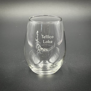 Tellico Lake Tennessee -  15 oz Stemless Wine Glass - Lake Life Gift