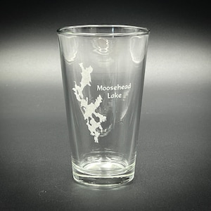 Moosehead Lake Maine - Laser engraved pint glass