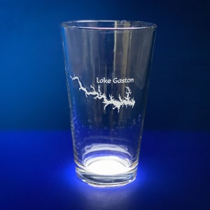 Lake Gaston - North Carolina Lake - Virginia Lake - Lake Life - Laser engraved pint glass