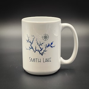 Smith Lake Alabama Ceramic Mug: 15 oz Coffee Mug