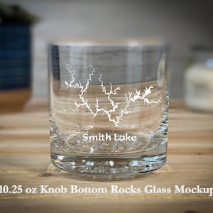 Smith Lake Alabama  - Etched 10.25 Knob oz Rocks Glass