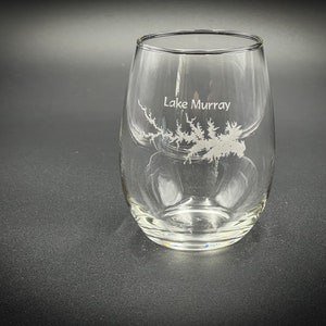 Lake Murray South Carolina - 15 oz Stemless wine glass