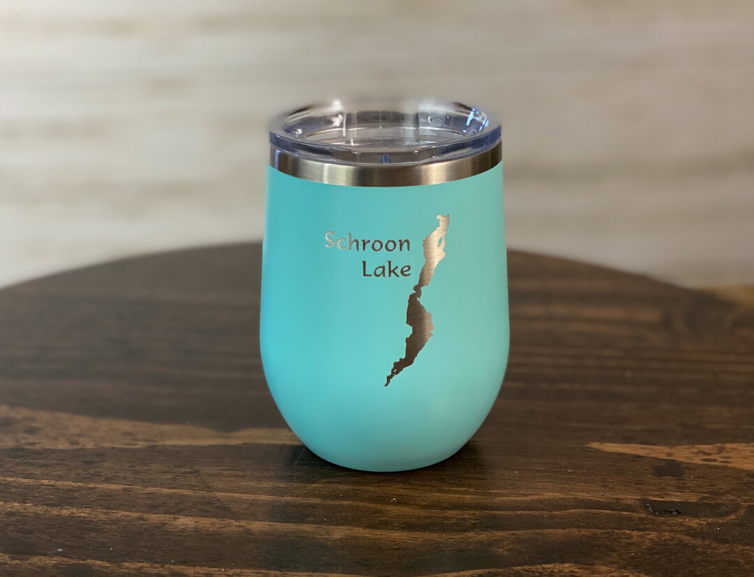 Schroon Lake Lake Life in the Adirondacks 12 Oz Insulated Stemless Wine