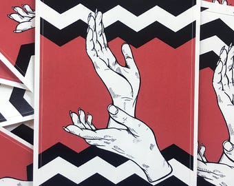 Black Lodge Sticker / Laura Palmer / Twin Peaks Fan Art / Agent Dale Cooper / David Lynch / Gifts Under 10 / Blue Velvet / 90s Cult Classics