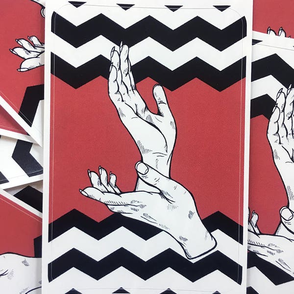 Black Lodge Sticker / Laura Palmer / Twin Peaks Fan Art / Agent Dale Cooper / David Lynch / Gifts Under 10 / Blue Velvet / 90s Cult Classics