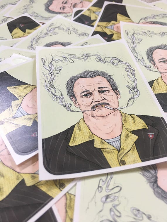 Herman Blume Sticker Rushmore Movie Wes Anderson Bill Etsy