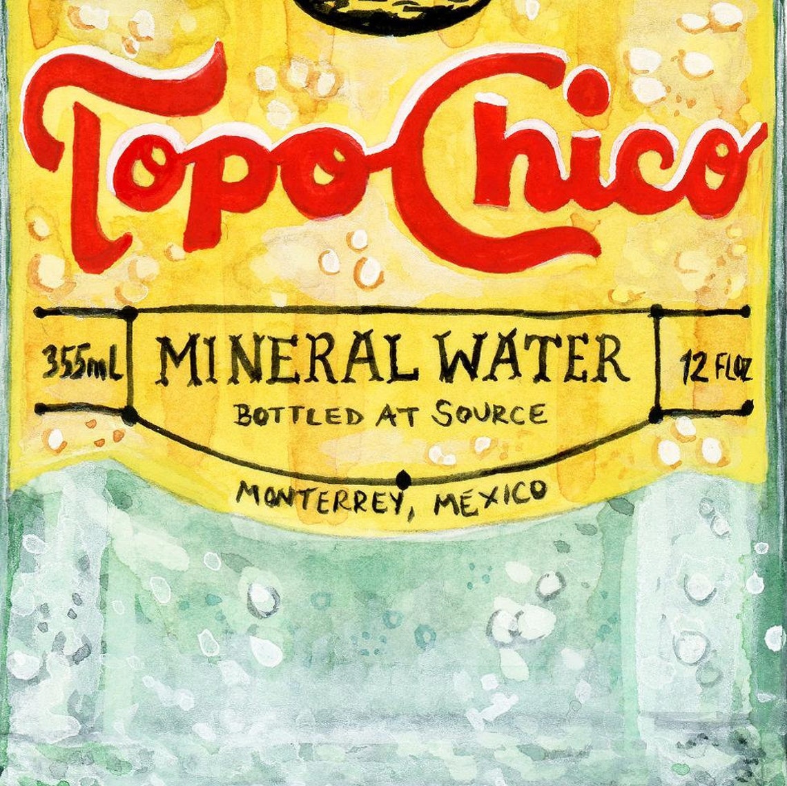 Topo Chico Print / Sparkling Water / Kitchen Decor / - Etsy