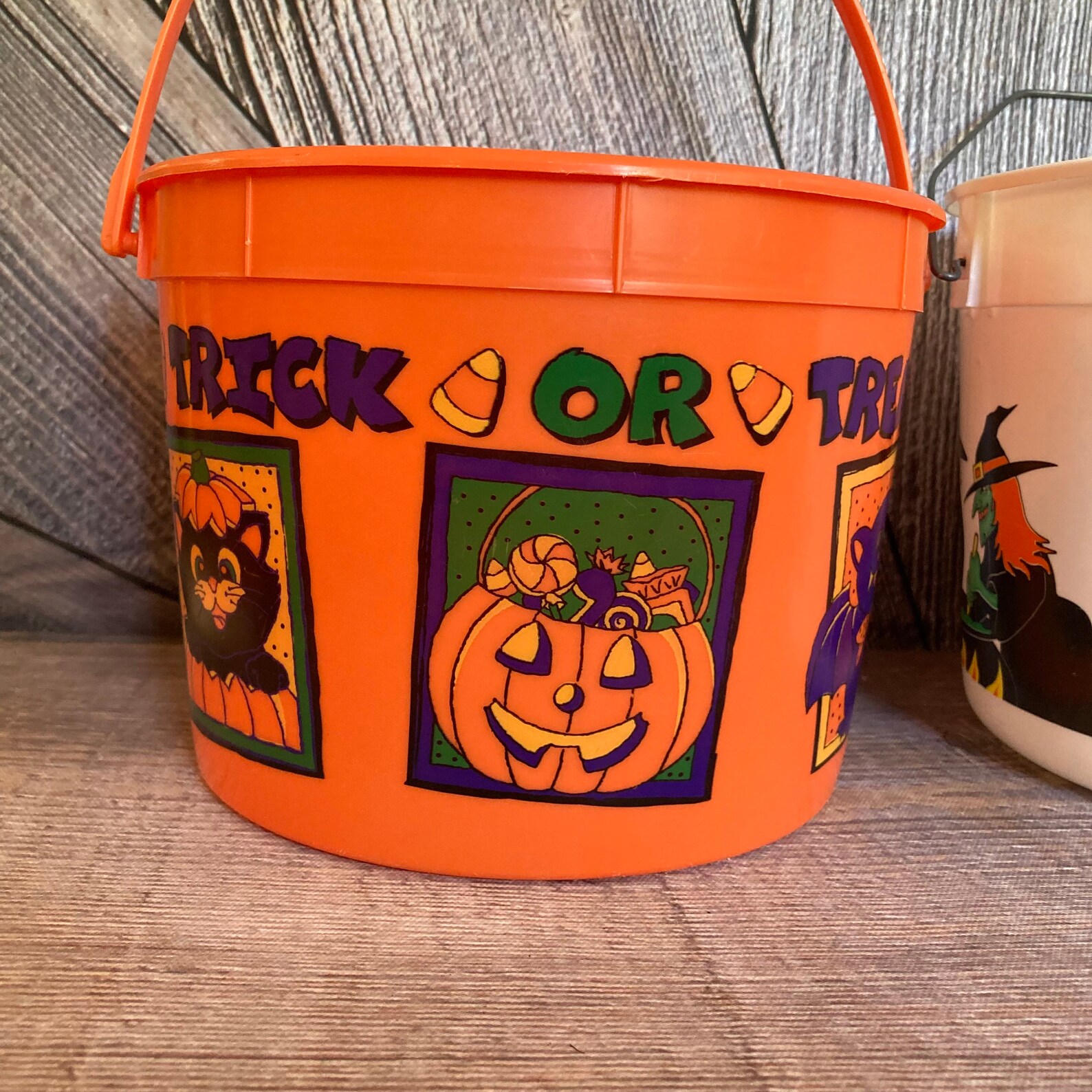 3 Vintage Halloween Bucket TrickorTreat Bucket Basket Ice Etsy