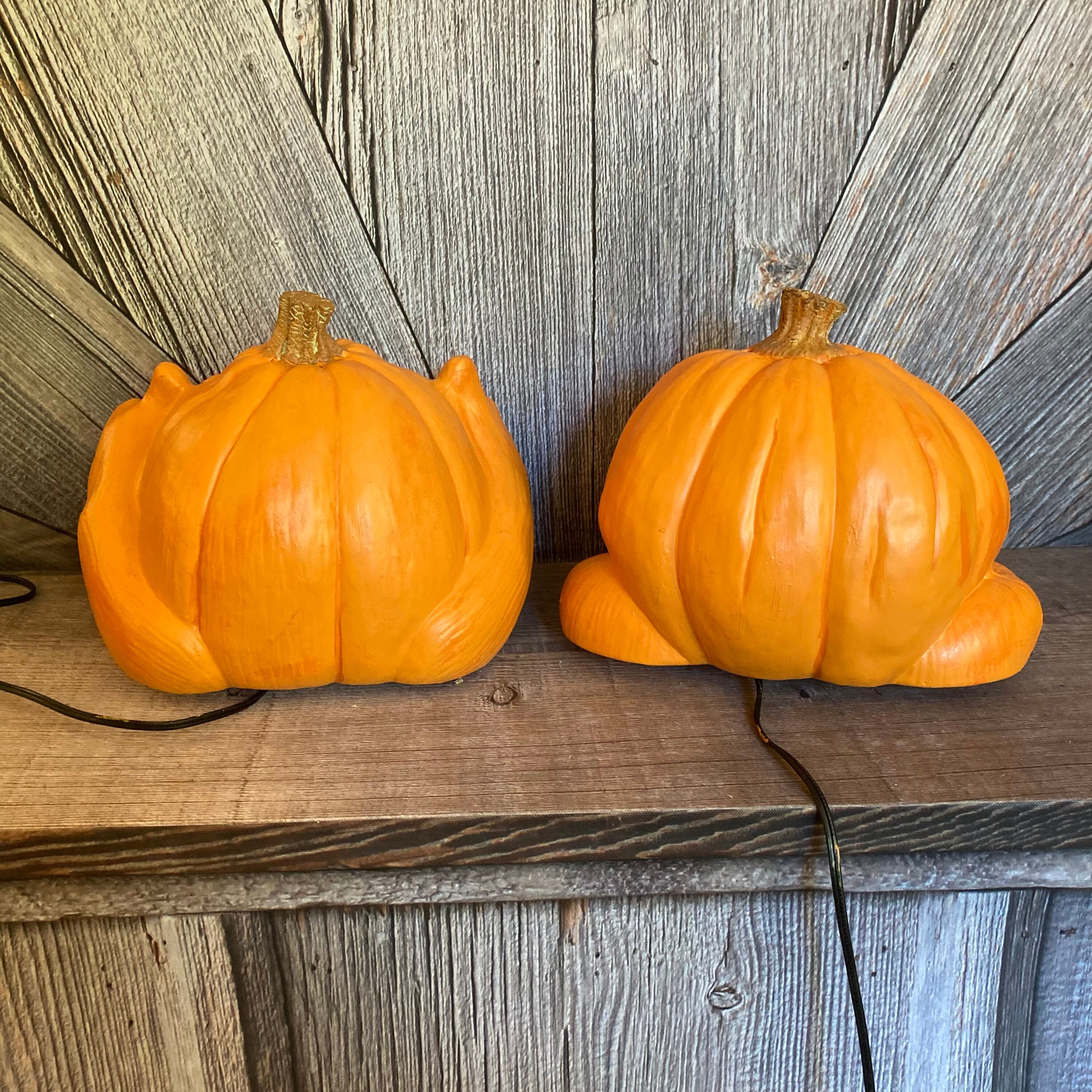 Vintage Halloween Pumpkin Light Foam Blow Mold 1990s Trick or Treat ...