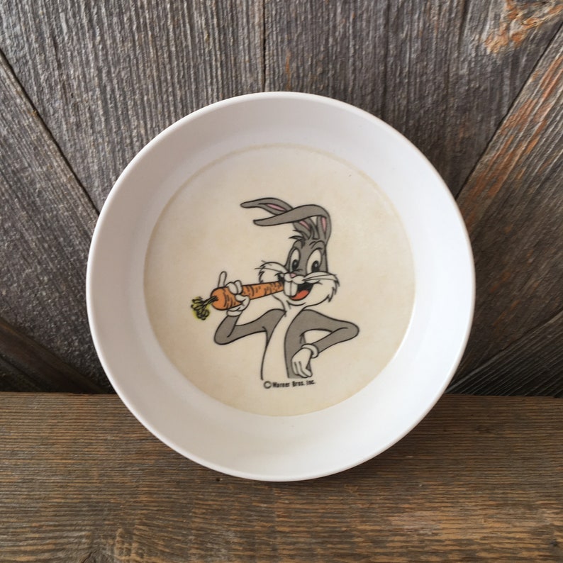Vintage Bugs Bunny Bowl Looney Tunes Melmac Plastic Cereal Etsy