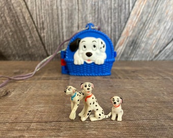 101 Dalmatians Polly Pocket {Disney Vintage 1993} COMPLETE Includes 3 Original Dogs {So Cute and Fun- Excellent Condition!}