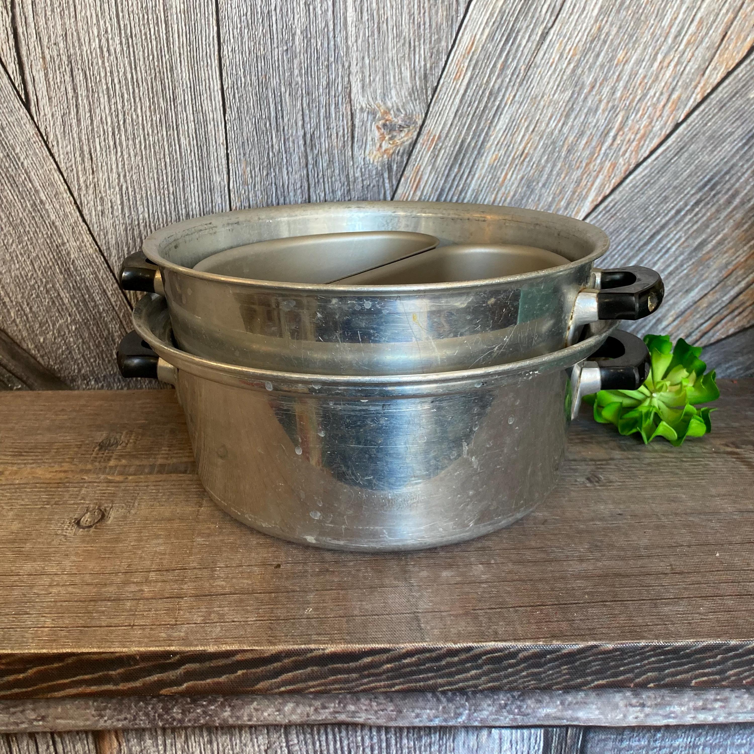 Vintage Wear Ever Aluminum Stock Pot With Lid, Dutch Oven, No 1294