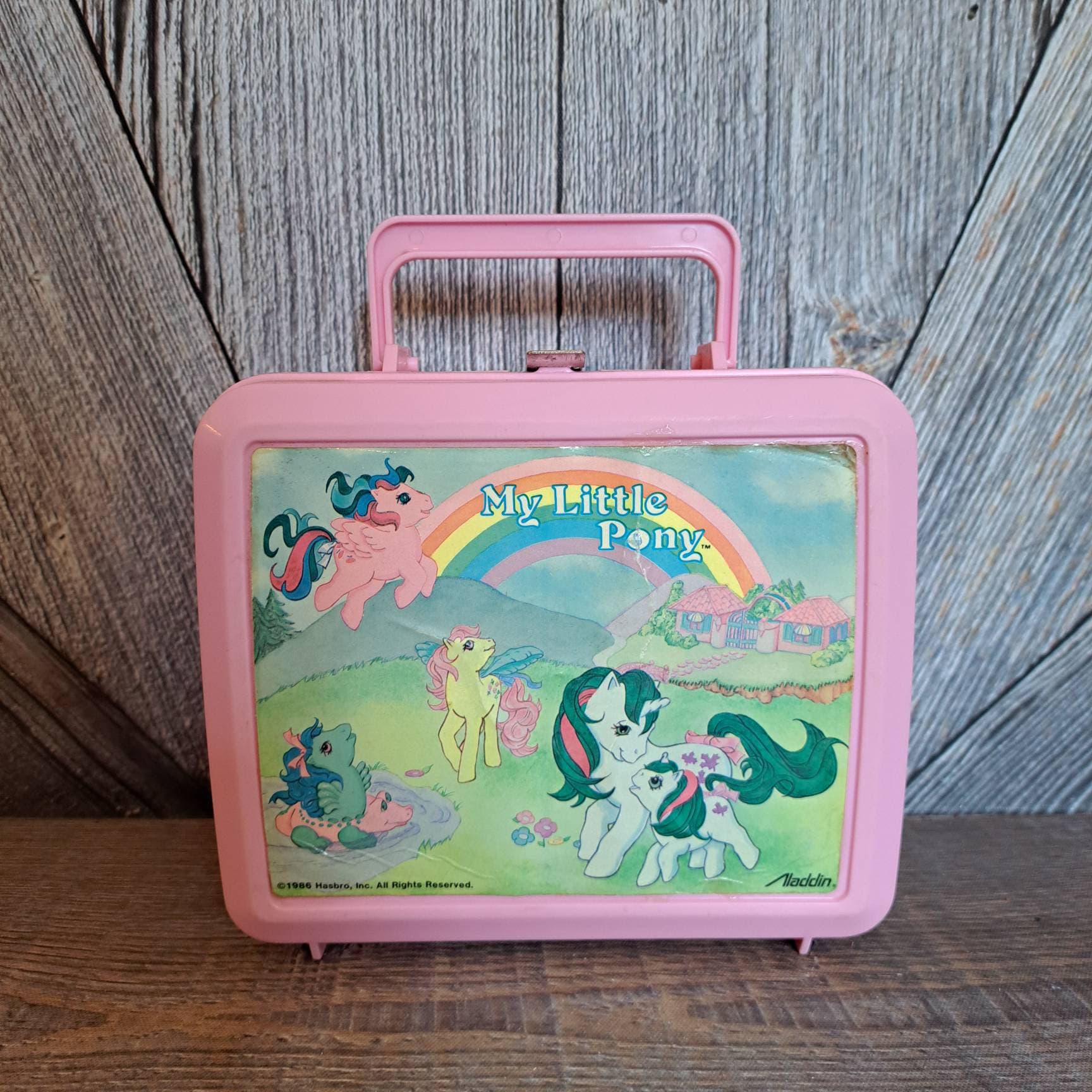 My Little Pony Lunch Box Thermos vintage 80's Aladdin Lunchbox Lunch Box  Complete Horse Pony Girl Toy 1986 Pink Lunch Box Hasbro Gift 