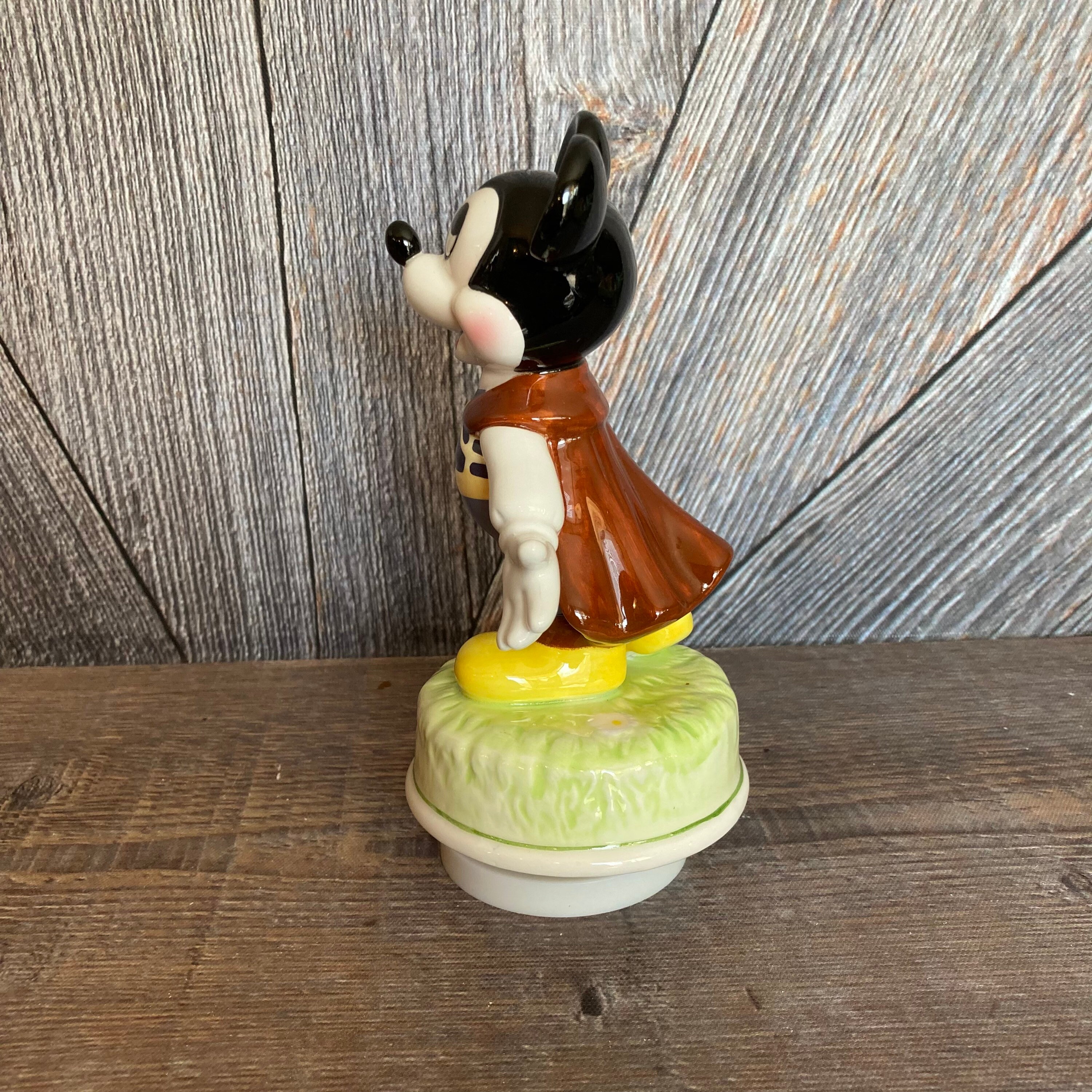 Vintage Mickey Mouse Musical Figurine Music Box Disney Schmid