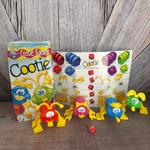 Vintage Cootie Game Milton Bradley, 1999 Complete! The Game of Cootie Plastic Bug Kids Game {Cooties Ant Board Game}