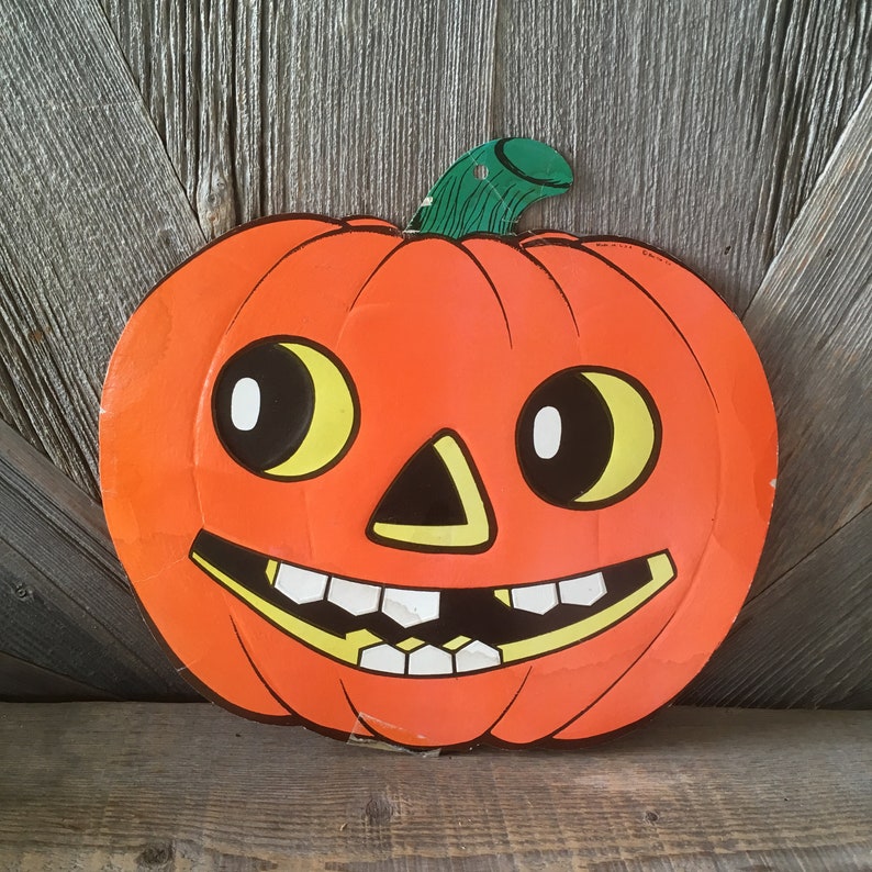Vintage Halloween Pumpkin Decoration beistle Large Glowing Etsy