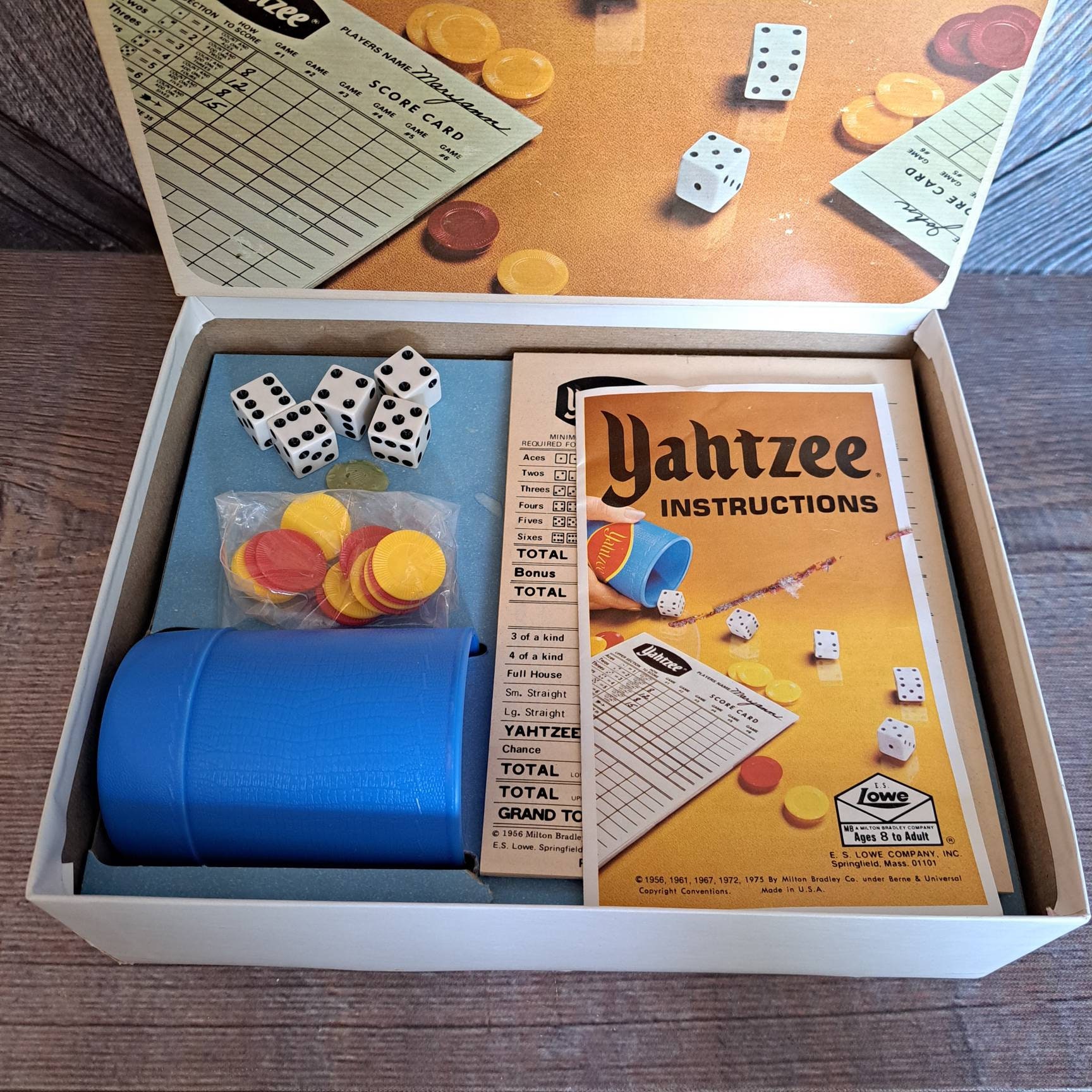 Vintage Yahtzee Board Game 1978 Milton Bradley Family Game Night Gift for  Child or Friend, Exciting Game of Skill and Chance, Dice Game 