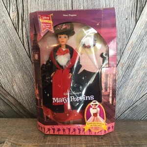 Mary Poppins Doll Walt Disney Mattel Julie Andrews Barbie Doll in Original Box {Disney Exclusive Jolly Holiday Fashion} Mattel 10313 Barbie