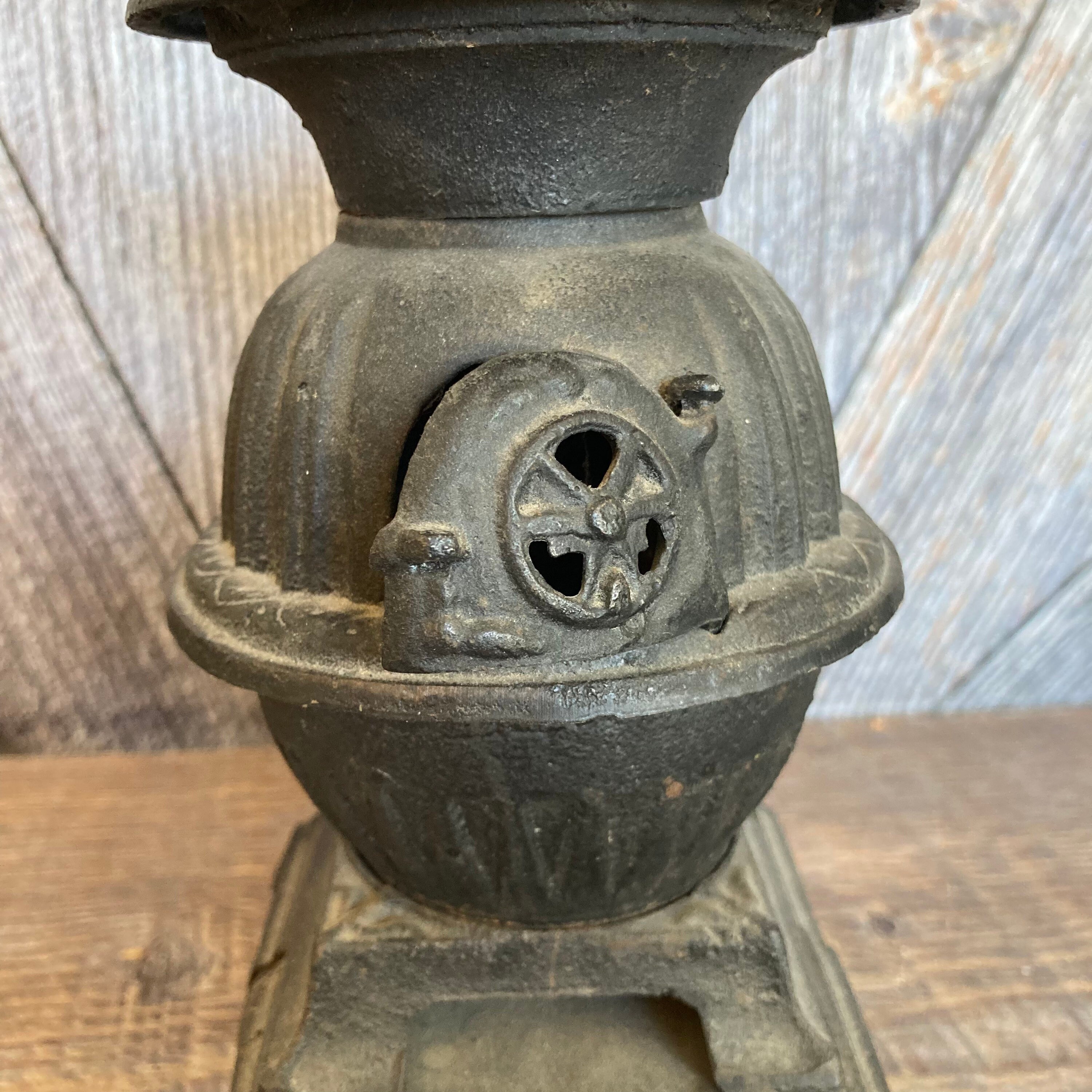 Vintage Miniature Cast Iron Stove Oven Pot Belly Blaze - Etsy Hong Kong