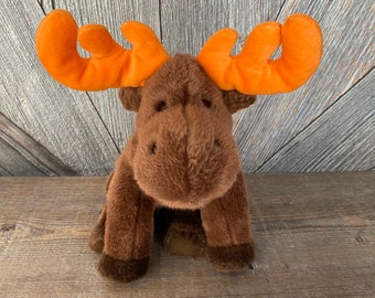 Vintage Moose Beanie Buddy Large Ty Beanie Baby Beanie Babies Decoration 90s Toys Big 14 inch Baby Nursery Shower Chocolate Extra Large