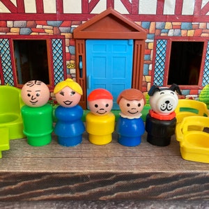 Vintage Fisher Price Little People House play Family House Complete ...