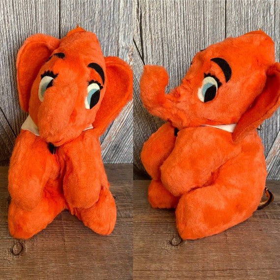 Vintage Elephant Plush Toy Musical Box Wind up Music Go to Etsy